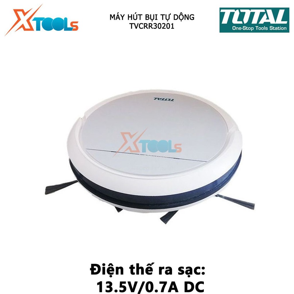 Máy hút bụi tự động dùng pin Total TVCRR30201 Máy hút bụi robot pin Lithium: 2.0Ah. Lực hút: 500~600Pa.