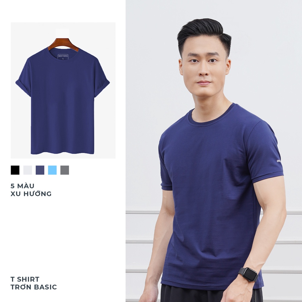 Áo Thun Nam Ngắn Tay 4 Màu Phong Cách Thể Thao Khoẻ Khoắn Năng Động MTS01 thương hiệu MENTORIS