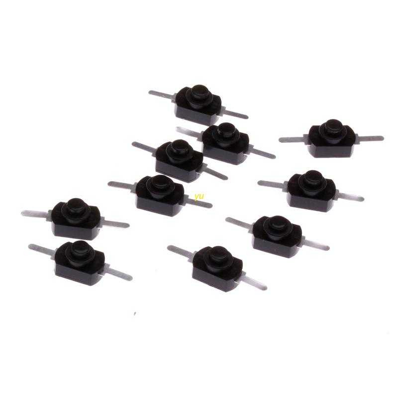 10 Công Tắc Bật Tắt Màu Đen Mini 1A 30V DC 250V Tiện Dụng Mới