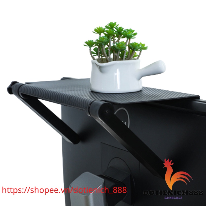 Kệ để trên tivi máy tính giá gác đựng đồ treo sau màn hình đa năng thông minh trang trí nhựa đẹp