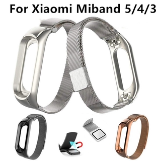 Dây Đồng Hồ Thay Thế Chất Liệu Thép Không Gỉ Dạng Lưới Phong Cách Mi Lan Cho Xiaomi Mi Band 6 5 4 3 2 5