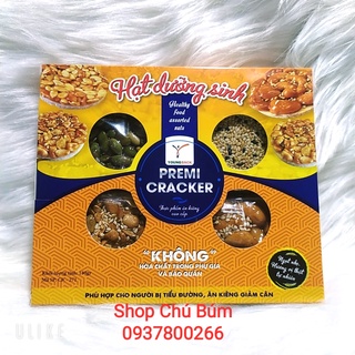 Kẹo hạt hỗn hợp Premi Cracker Youngback - thực phẩm ăn kiêng dưỡng sinh cao cấp cho người tiểu đường, mẹ bầu - hộp 180g