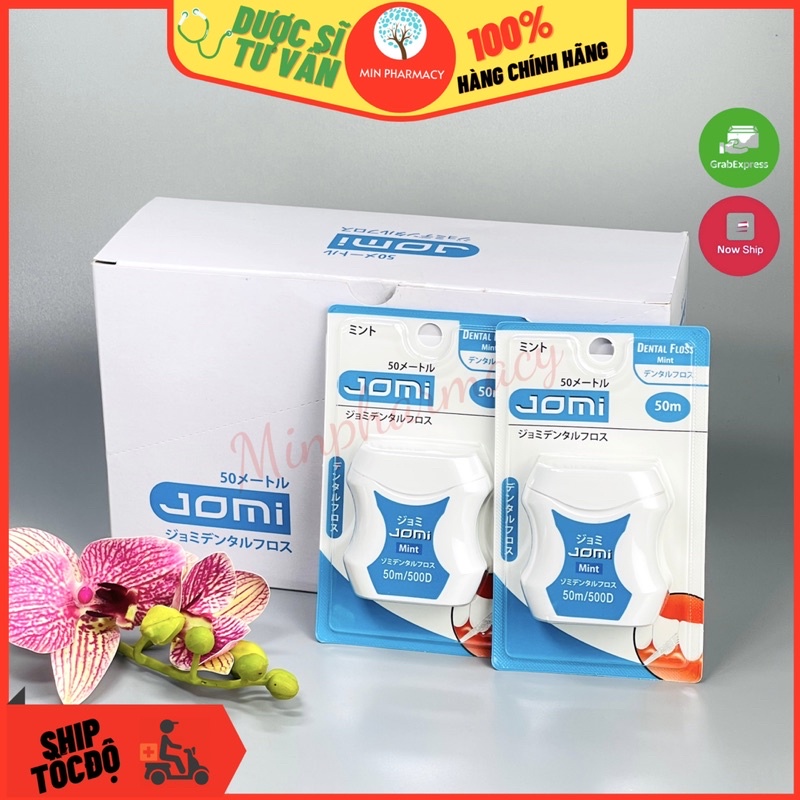 Chỉ Tơ Nha Khoa JOMI Dental Floss Mint Hương Bạc Hà 50m Dental Floss Mint - Minpharmacy