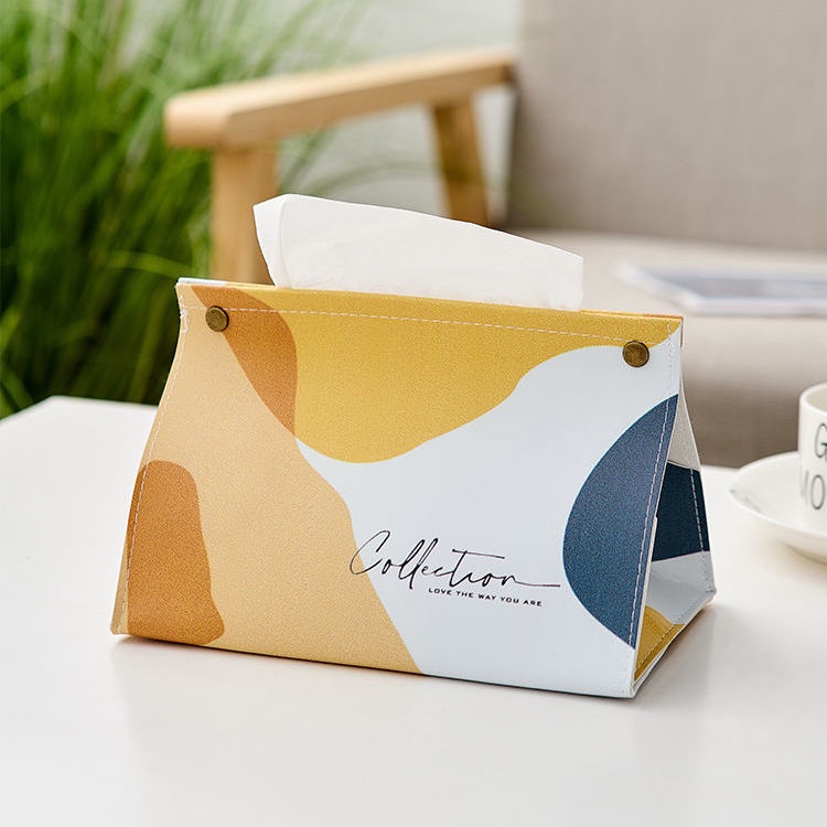 Hộp Đựng Khăn Giấy Bằng Da Thiết Kế Tối Giản Sáng Tạo Trang Trí Phòng Khách / Xe Hơi