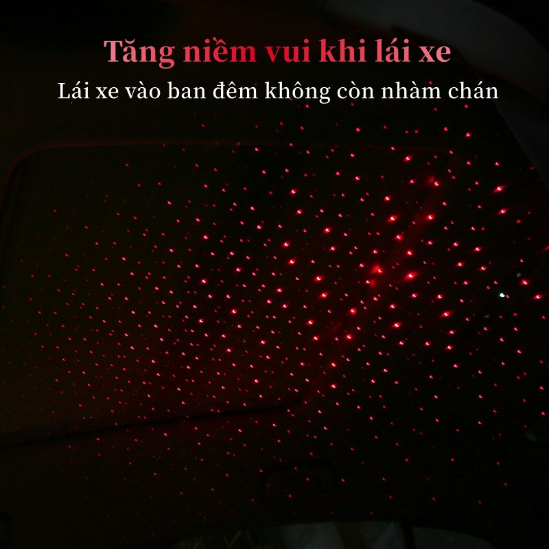 Đèn Led Chiếu Trần Xe Hơi, Đèn LED USB chiếu hình bầu trời sao, tạo bầu không khí thích hợp trang trí bên trong xe hơi