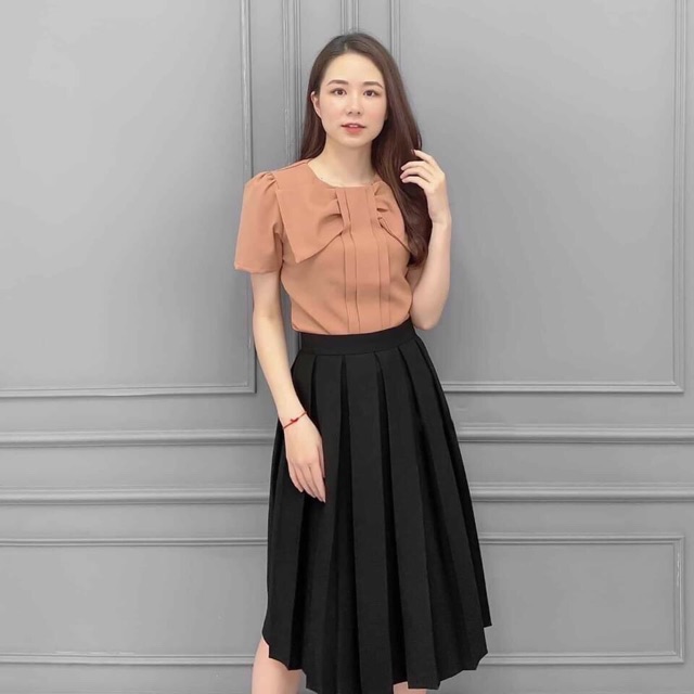 Áo kiểu nữ phối nơ | BigBuy360 - bigbuy360.vn