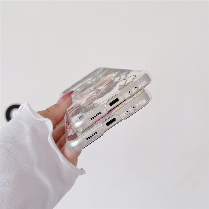 Ốp Điện Thoại Trong Suốt Chống Sốc Hình Hoa Cho Samsung Galaxy Z Flip 4 Z Flip 3 5G Z Flip 4 Zflip3 Samsung Z Flip4 Z Flip 3