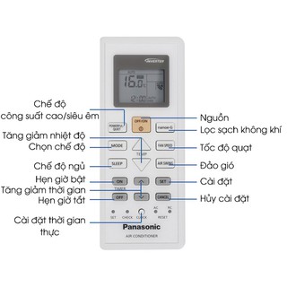 Remote điều khiển điều hòa máy lạnh Panasonic CS-PU24UKH-8//PU18UKH-8