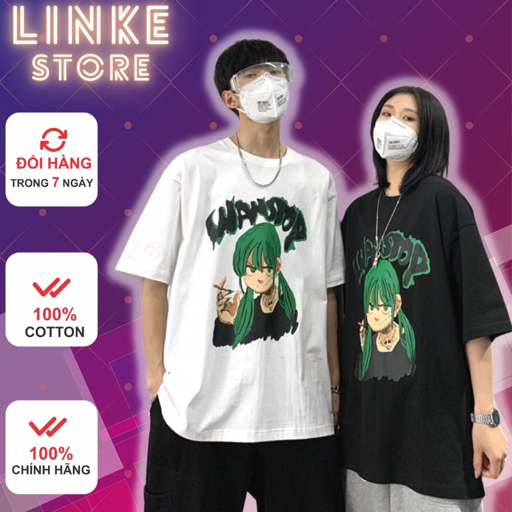 Áo Thun Tay Lỡ Unisex 100%Cotton LINKESTORE, Áo Thun Unisex Nam Nữ, Áo Phông Form Rộng, Oversize Thoáng Mát_WANSTOP