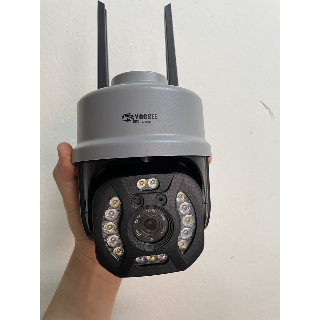 Camera wifi yoosee 4 râu 17 Led FULL HD 6.0Mpx Siêu nét chuyên dụng ngoài trời Xoay 360 BH 5 năm