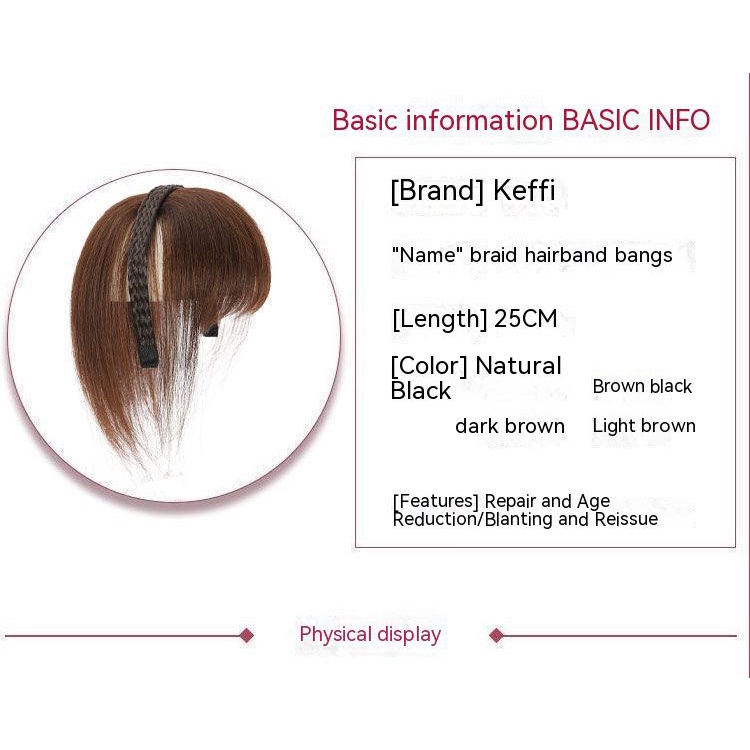 Tóc Mái Giả Màu Trắng Thay Thế Phong Cách Mới