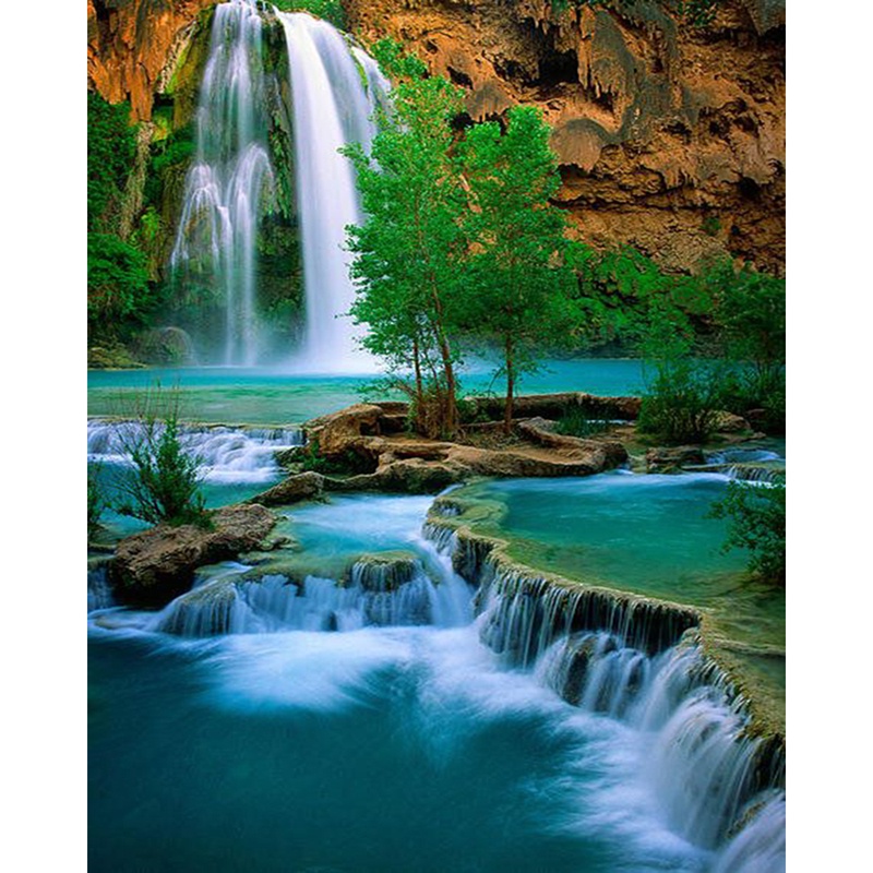 Bộ Tranh Đính Đá Tự Làm 5D DIY Hình Tròn / Vuông Cho Người Lớn