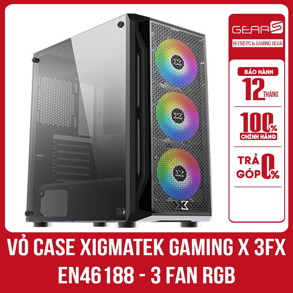 Vỏ case Xigmatek GAMING X 3FX EN46188 - 3 Fan RGB - Bảo hành chính hãng Mai hoàng 12 tháng