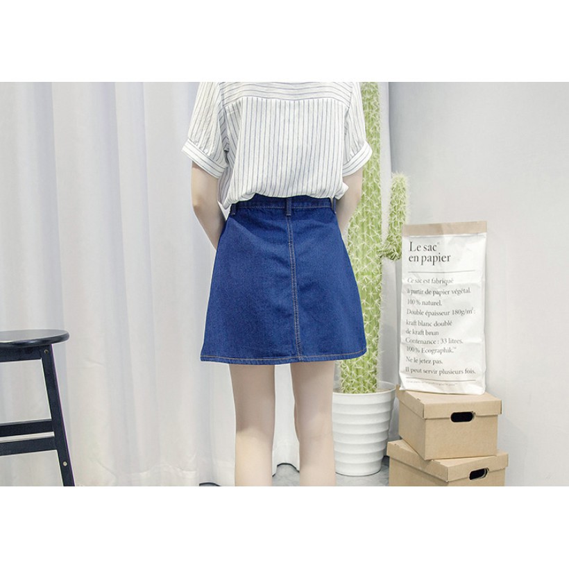 Chân váy jean thời trang cài cúc giữa - CVNU19.0001BL | BigBuy360 - bigbuy360.vn