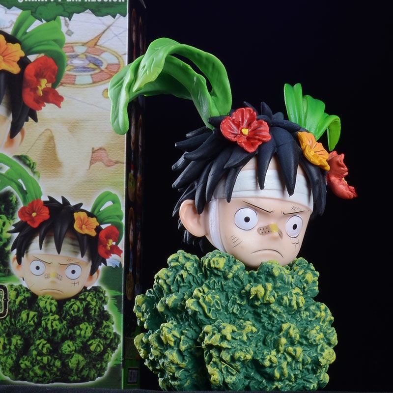 One Piece Mô hình làm bằng tay Thời thơ ấu Luffy Grass Dễ thương Vui nhộn Sáng tạo Anime Đồ chơi Trang trí Quà tặng sinh