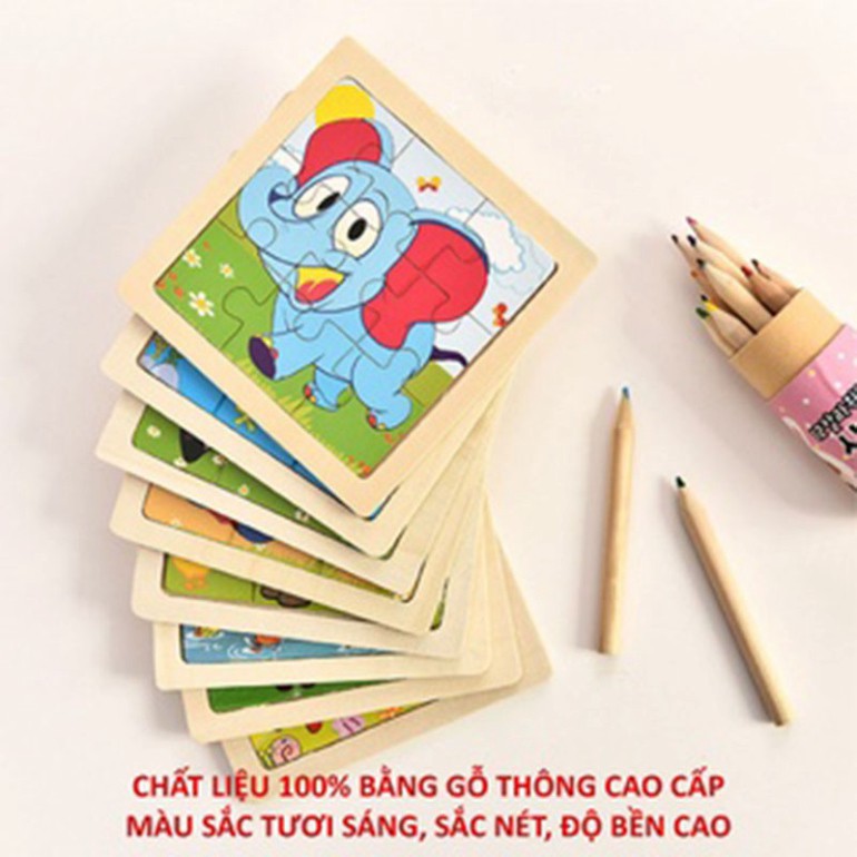 [Giảm Giá Sock] Đồ Chơi Xếp Hình, Tranh Ghép Hình Gỗ Cho Bé Phát Triển Trí Tuệ Tư Duy, Đồ Chơi Trẻ Em Thông Minh