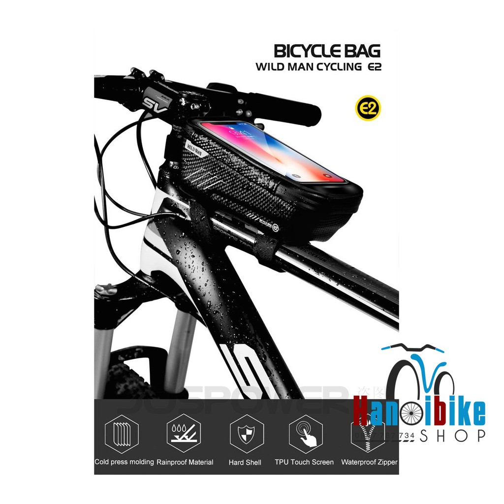 Túi khung đơn trên xe đạp Wildman dùng được điện thoại