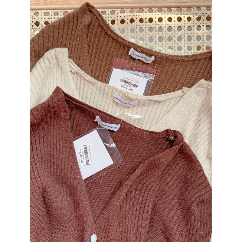 Áo cardigan len (Nâu/Be/Cafe)