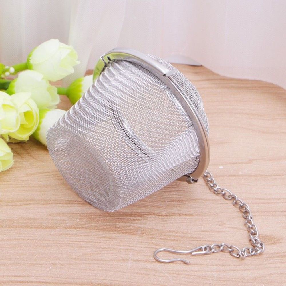 Dụng cụ lọc trà dạng quả bóng thép không gỉ tái sử dụng được tiện lợi