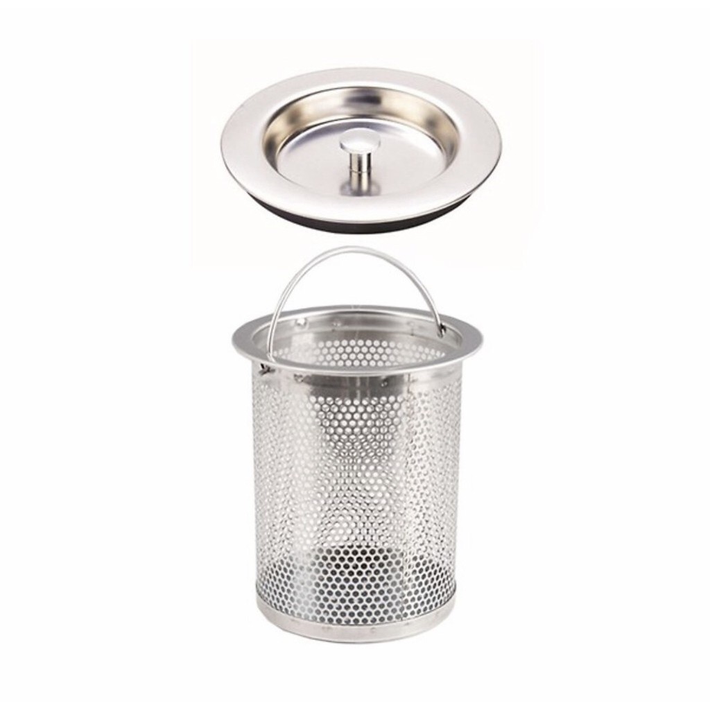 Sọt rác bồn rửa bát, giỏ sọt rác, nắp sọt rác bồn rửa bát inox