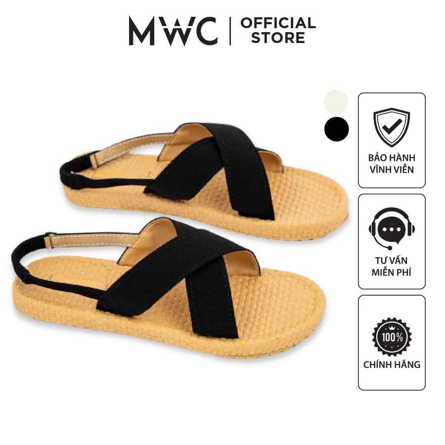 Giày MWC 2721 - Giày Sandal Đế Bệt, Giày Sandal Quai Chéo Ôm Chân Đế Bệt Thời Trang