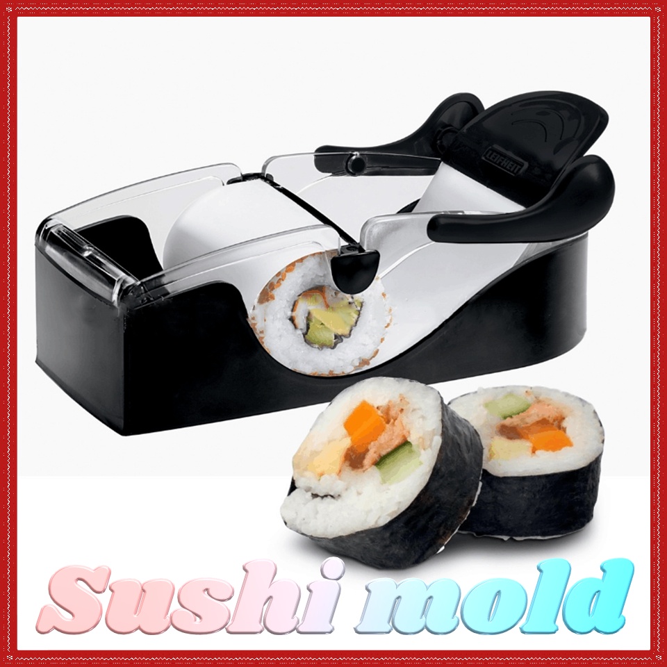 【Tại chỗ】 Nhà làm sushi Khuôn làm sushi Tự làm Cơm nắm Nhật Bản Rong biển Bộ khuôn làm sushi tiện lợi Dụng cụ nhà bếp