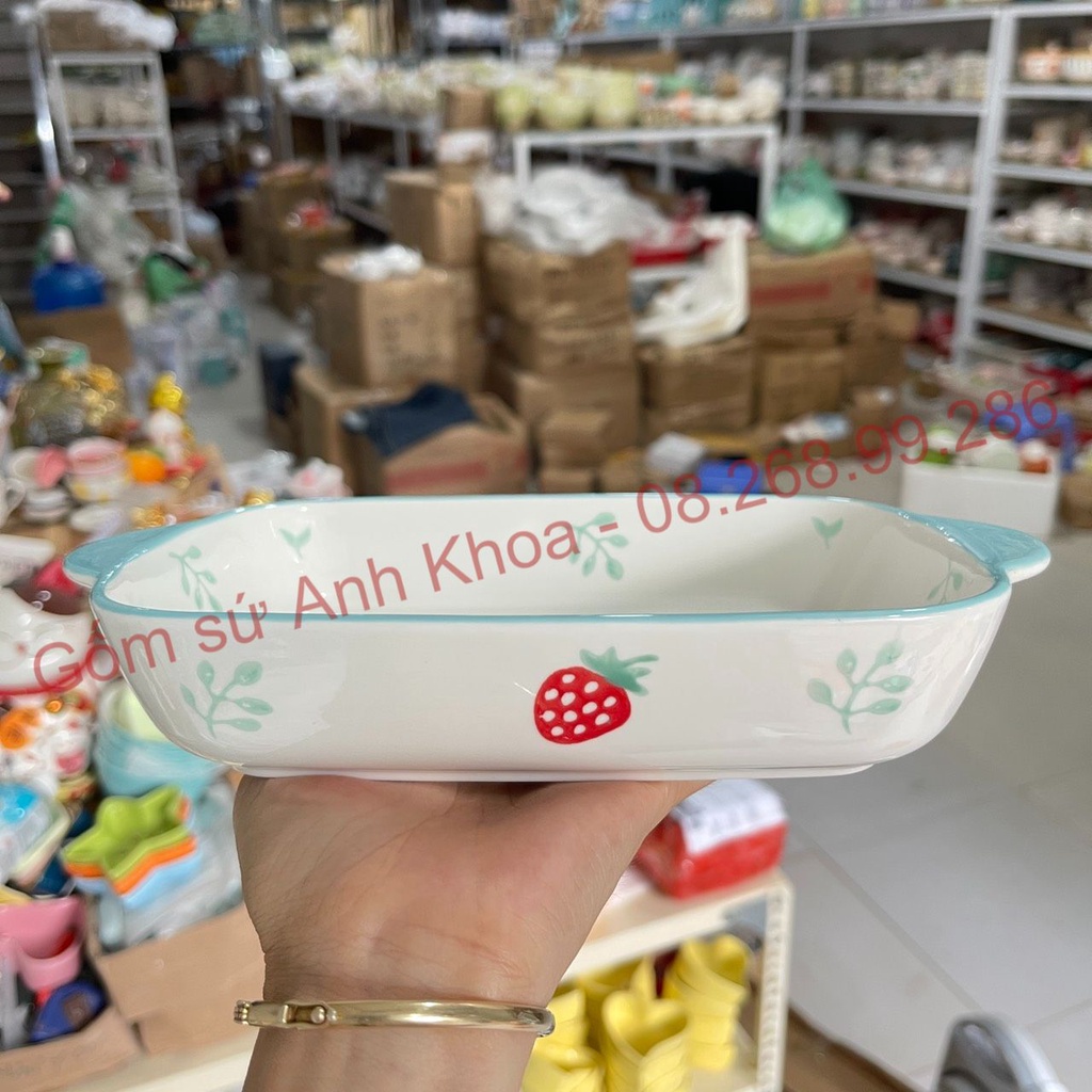 Chén Dĩa Dễ Thương Đĩa Sứ Bộ Bát đĩa màu xanh dương 20 món Decor Bát Ăn Cơm xinh yêu.