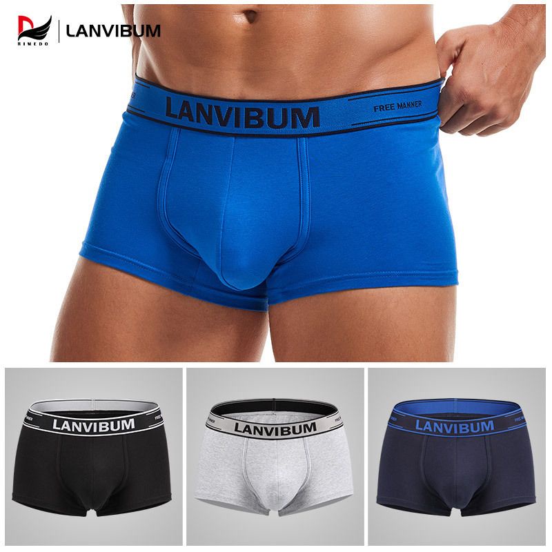 Quần lót Boxer LANVIBUM Thun Cotton Cap Cấp - Sịp Đùi Nam LANVIBUM BLV01