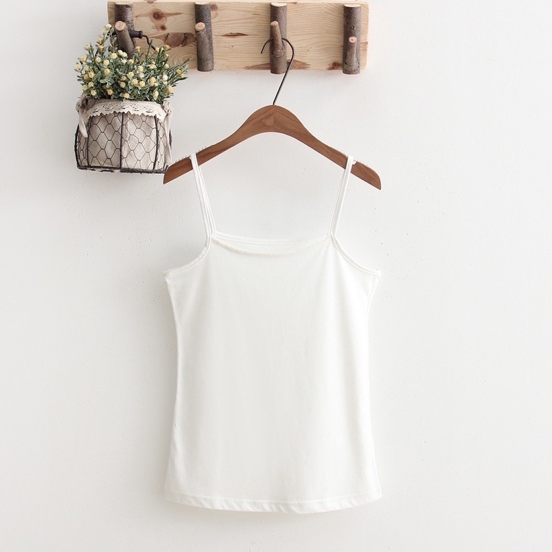 Áo 2 dây chất cotton co giãn form đẹp