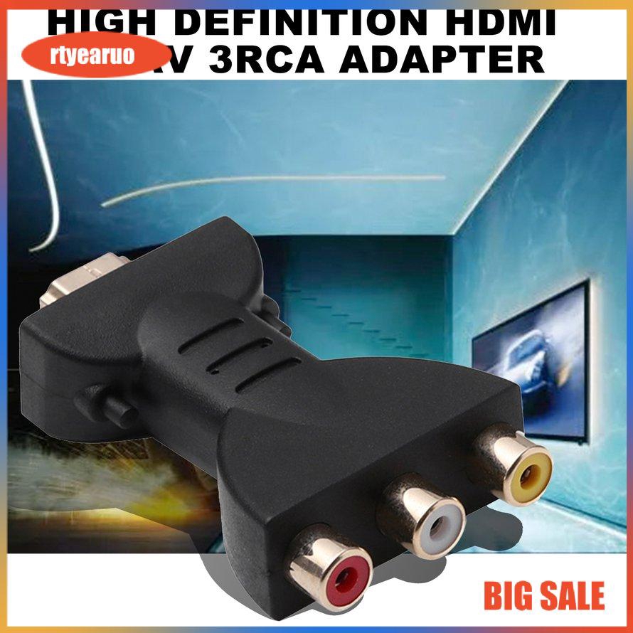 Bộ Chuyển Đổi Hdmi Đực Sang 3 Đầu Rca Cái Cho Tv