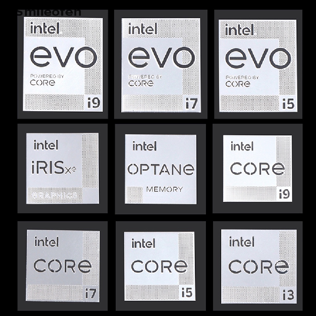 Sticker Kim Loại Dán Trang Trí Máy Tính Intel EVO CORE i9 i7 i5 i3 Thế Hệ 11