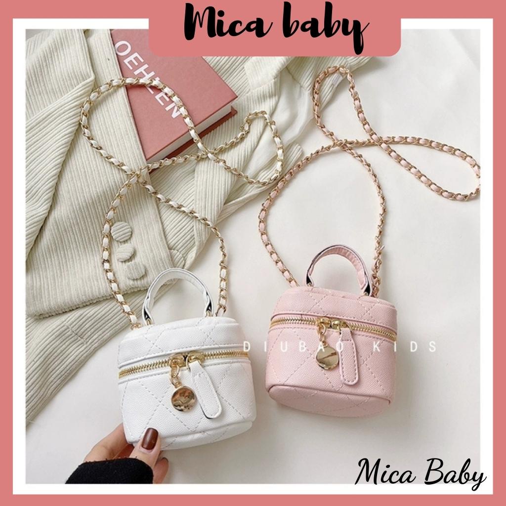 Túi xách nữ mini deo chéo kiểu hộp cặp lồng da trần trám thời trang Mica baby TC03