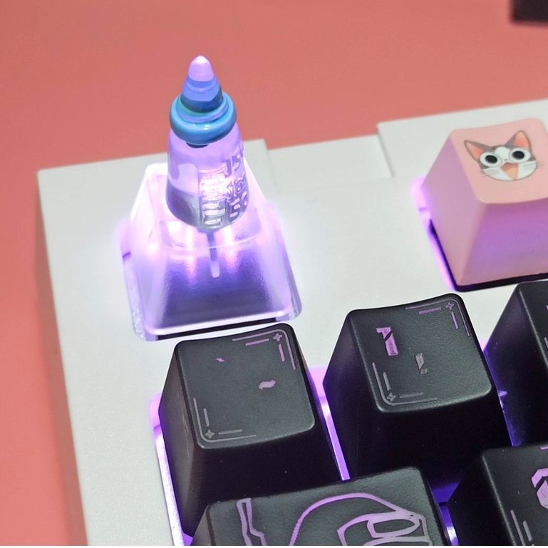 Nút Bàn Phím Cơ Bằng ABS Trong Suốt Hình Gấu Ngôi Sao Dễ Thương