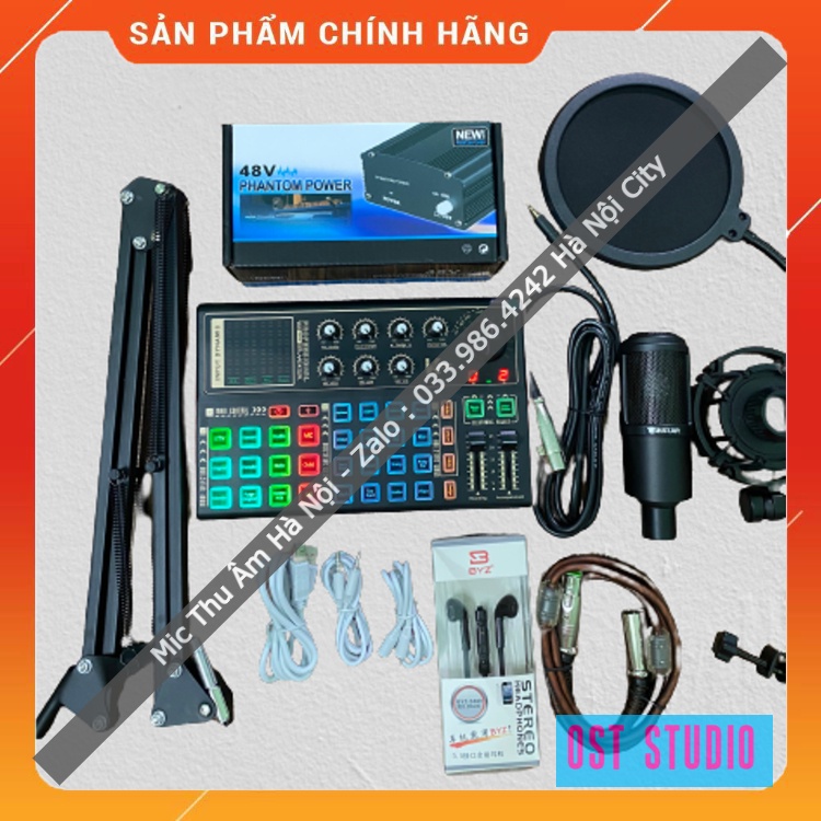 Combo Sound Card K300 Mic Thu Âm K320 Hàng Chính Hãng . Chuyên Thu Âm , Hát Livestream , Live Bigo , Dễ Dàng Lắp Đặt