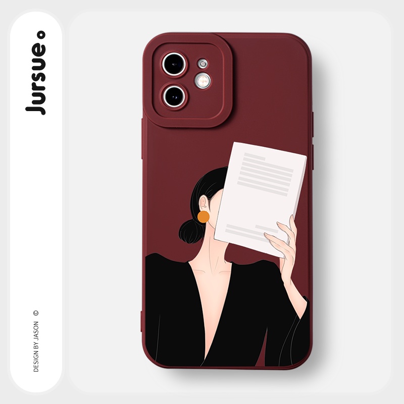 Ốp lưng JURSUE mềm chống sốc hoạt hình dễ thương đẹp Cho iPhone 13 12 11 Pro Max SE 2020 X XR XS 8 7 ip 6S 6 Plus Y2110