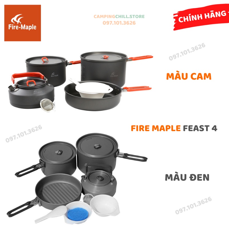 [QUÀ TẶNG] BỘ NỒI NẤU ĂN DÃ NGOẠI, CẮM TRẠI FIRE MAPLE FEAST 4 | BigBuy360 - bigbuy360.vn
