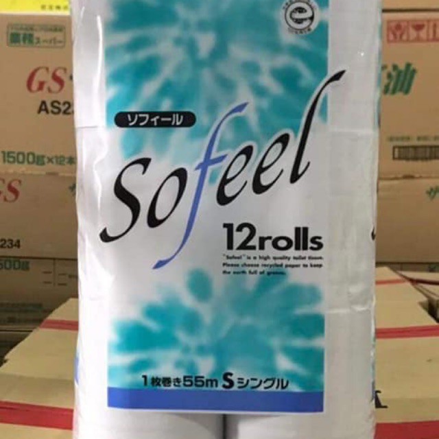 Giấy vệ sinh Sofeel 12 cuộn 30m, 55m - Hàng nội địa Nhật