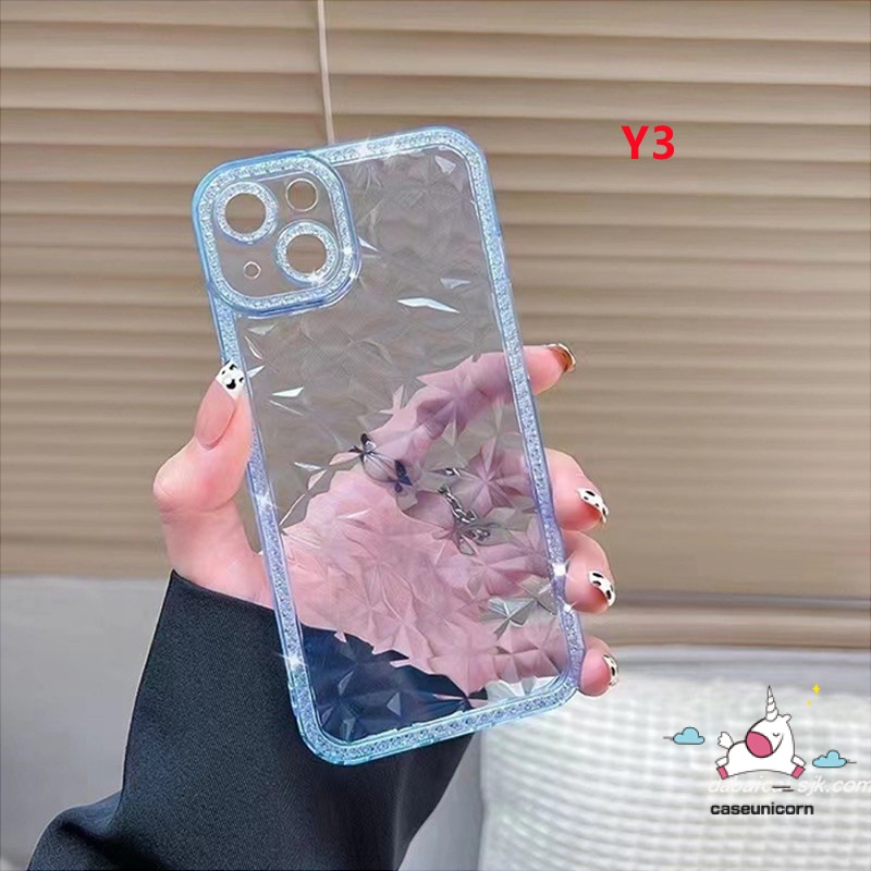 Ốp Điện Thoại TPU Mềm Trong Suốt Họa Tiết Kim Cương 3D Cho IPhone 14 13 12 11 Pro Max 14Pro 13Pro 12Pro 11Pro Max