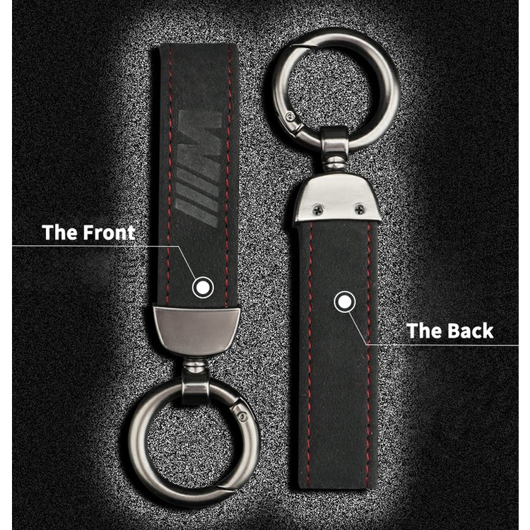 Móc Chìa Khóa Bằng Da Cao Cấp In logo Cho Xe Toyota Honda Hyundai Kia Volkswagen Nissan Benz BMW Mazda Chevrolet