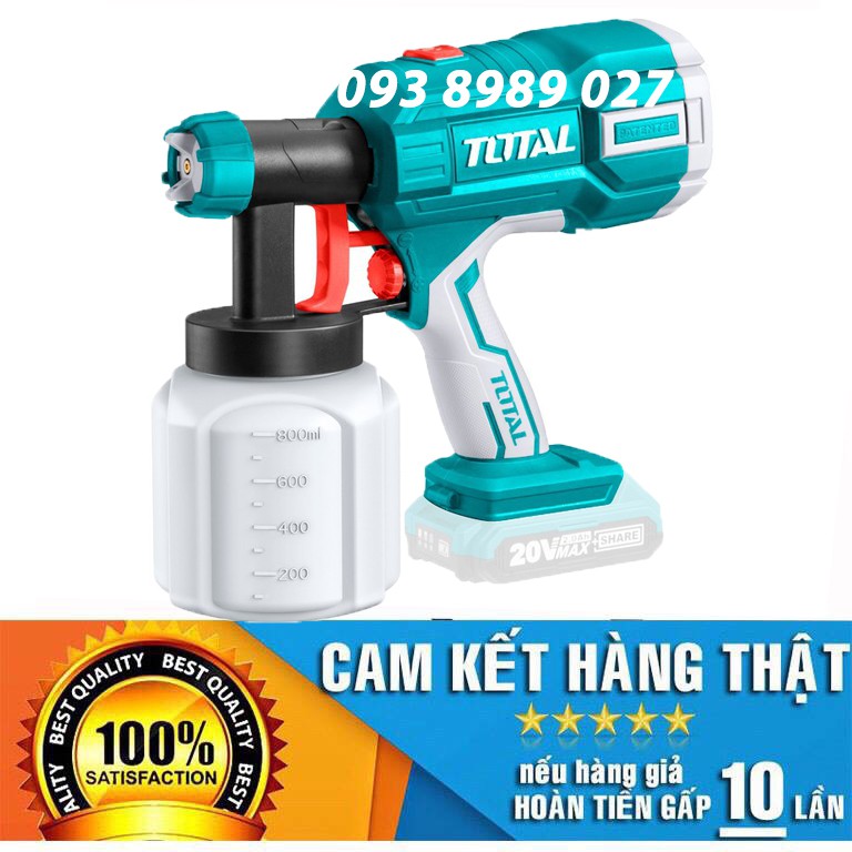 MÁY PHUN SƠN DÙNG PIN TOTAL 20V TSGLI2001 ( không gồm pin và sạc )