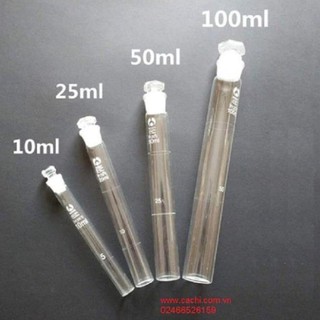 Ống nghiệm thủy tinh nút nhám (25ml - 50ml) - ống so màu
