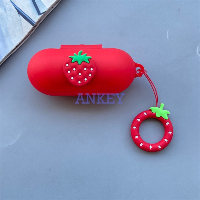 Sony WF-C500 WF-XB700 Vỏ bảo vệ hộp sạc tai nghe bằng silicone mềm hình bàn chân mèo quả dâu đáng yêu