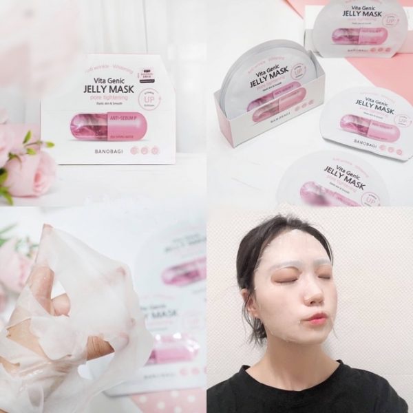 Mặt Nạ Dưỡng Da BanoBagi Vita Genic Whitening Jelly Mask PORE TIGHTENING 30ml – HỒNG