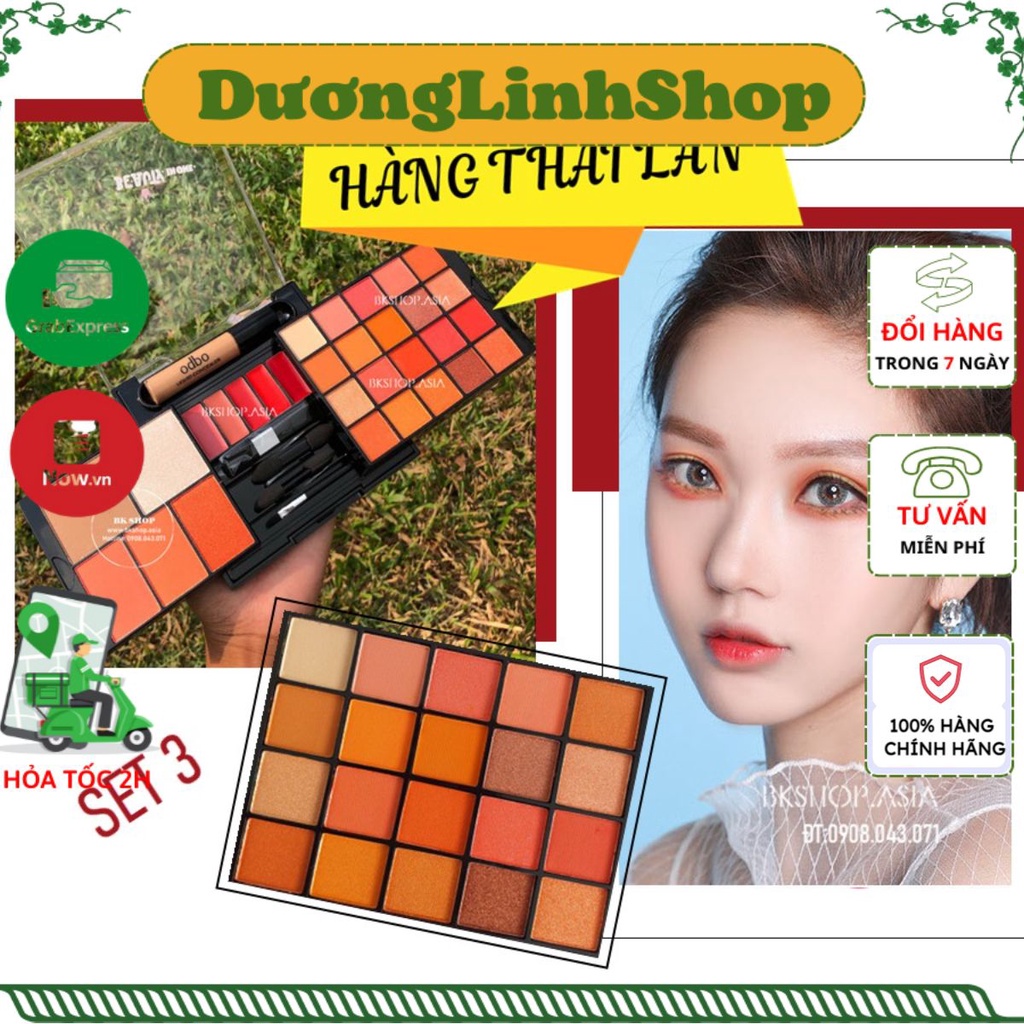 Set trang điểm gồm phấn mắt - phấn má hồng - (Auth Thái) ODBO BEAUTY IN ONE OD1006 - Duonglinhshop.vn
