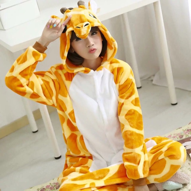 Pijama thú bông hình hươu cao cổ