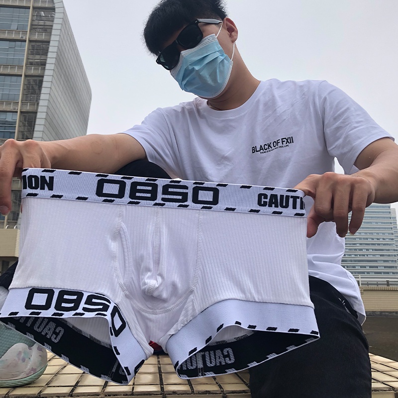 Quần lót boxer ORLVS BS3204 cotton kẻ sọc thoáng khí gợi cảm cho nam