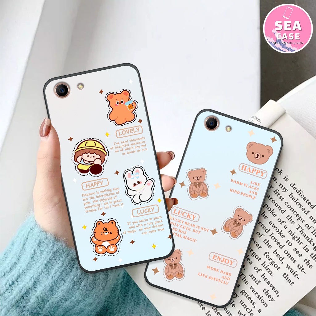 Ốp lưng Oppo A71/ A83/ A59/ F1s/ F3/ F3 Plus hình Bear Brick, gấu thời trang, ốp cặp đôi viền dẻo RẺ BỀN ĐẸP
