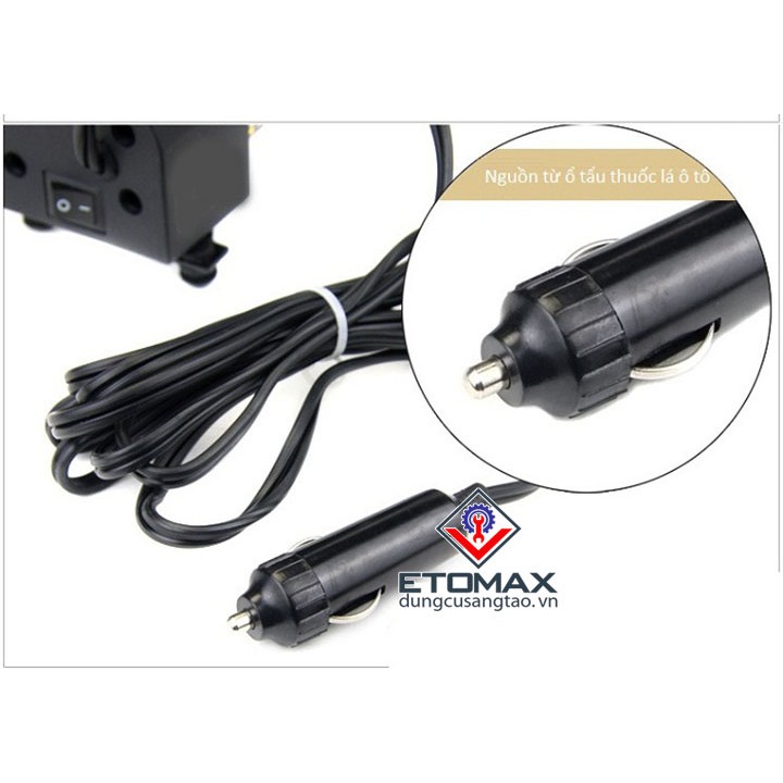 Máy nén khí bơm hơi mini 12V V1 siêu tiện lợi