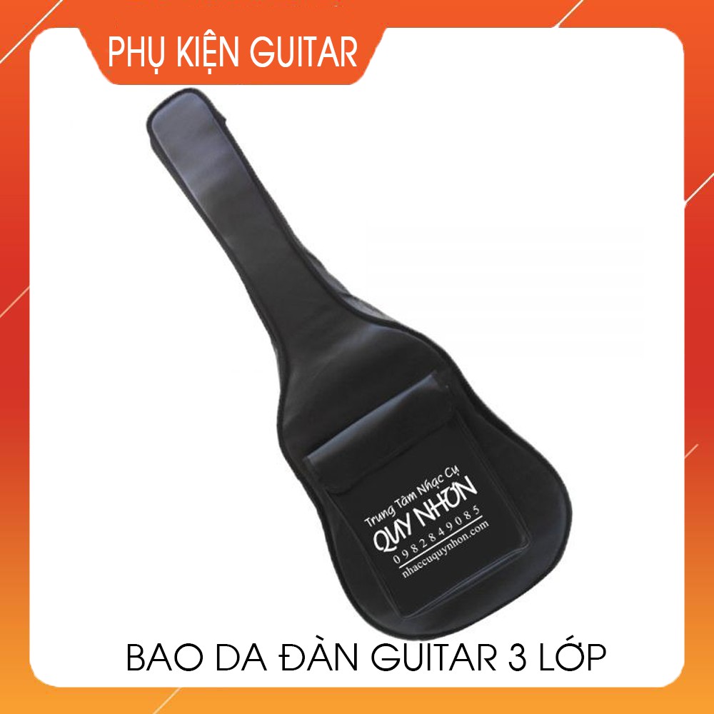 (GIÁ RẺ) Bao da guitar 3 lớp capo guitar