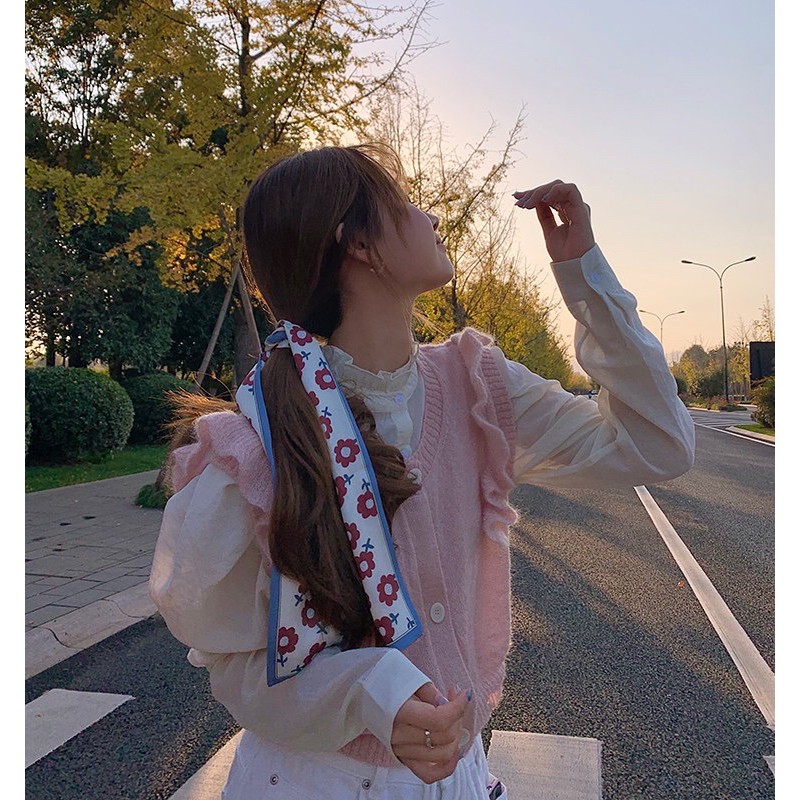 Khăn choàng cổ in hoạ tiết dễ thương - Maben